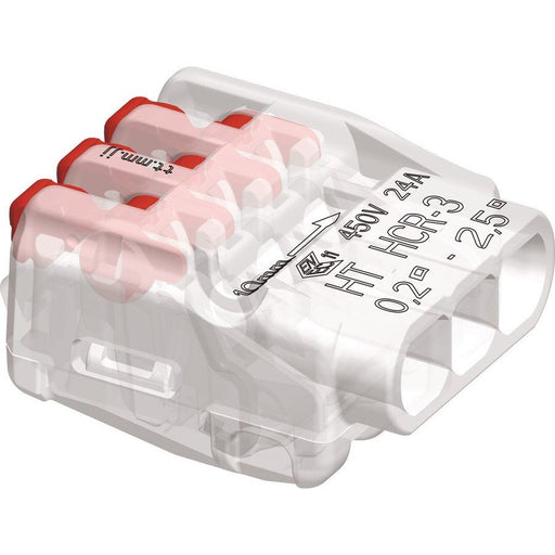 HellermannTyton - Steckklemme Verbindungsklemme HCR-3-PC-CL − 1500 Stück