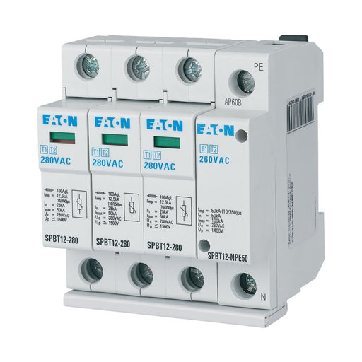 Eaton - Kombi-Ableiter für Energietechnik Überspannungsableiter SPBT12-280-3+NPE50 B+C,TN-S/TT-Set,3+1p