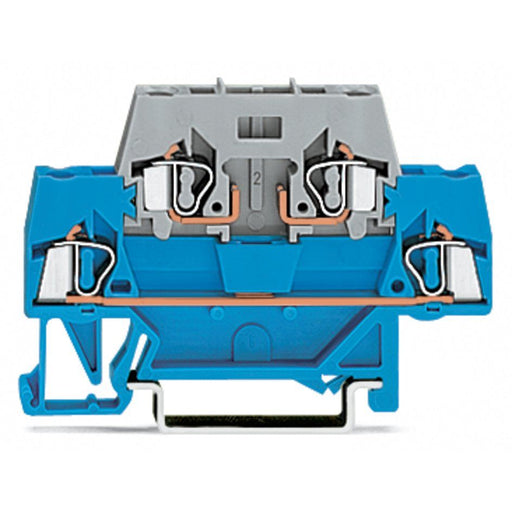 WAGO - Durchgangs-Reihenklemme Doppelstockklemme 280-514 2,5 mm²,grau/grau − 50 Stück