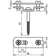 DEHN - Leitungshalter für Blitzschutz Flachbandhalter FBHZS30B6.5X #286139 f. Fl 30mm NIRO