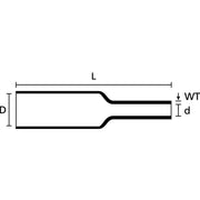 HellermannTyton - Schrumpfschlauch Warmschrumpfschlauch 3:1 300-73190(60) schwarz60 m Rolle − 60 Meter