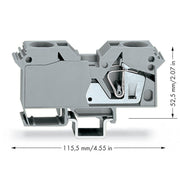 WAGO - Durchgangs-Reihenklemme Durchgangsklemme 285-601 6-35mmq grau