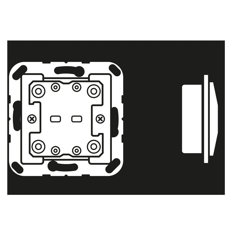 Jung - Bussystem-Tastsensor KNX-Taster Universal A 10921 ST 2-fach