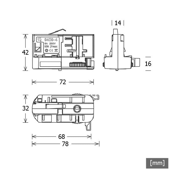 LTS Licht&Leuchten - Elektrisches Zubehör/Ersatzteile für Leuchten 3-Phasen-Adapter M10 ST-Z LA30M10 #662669 schwarz