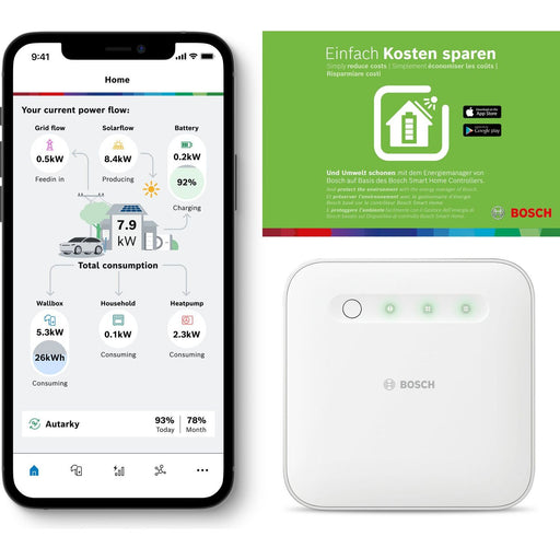 Bosch Thermotechnik - Bussystem-Systemschnittstelle/Medien-Gateway Energiemanager-Set EM Set 3 für Wärmepumpen, PV