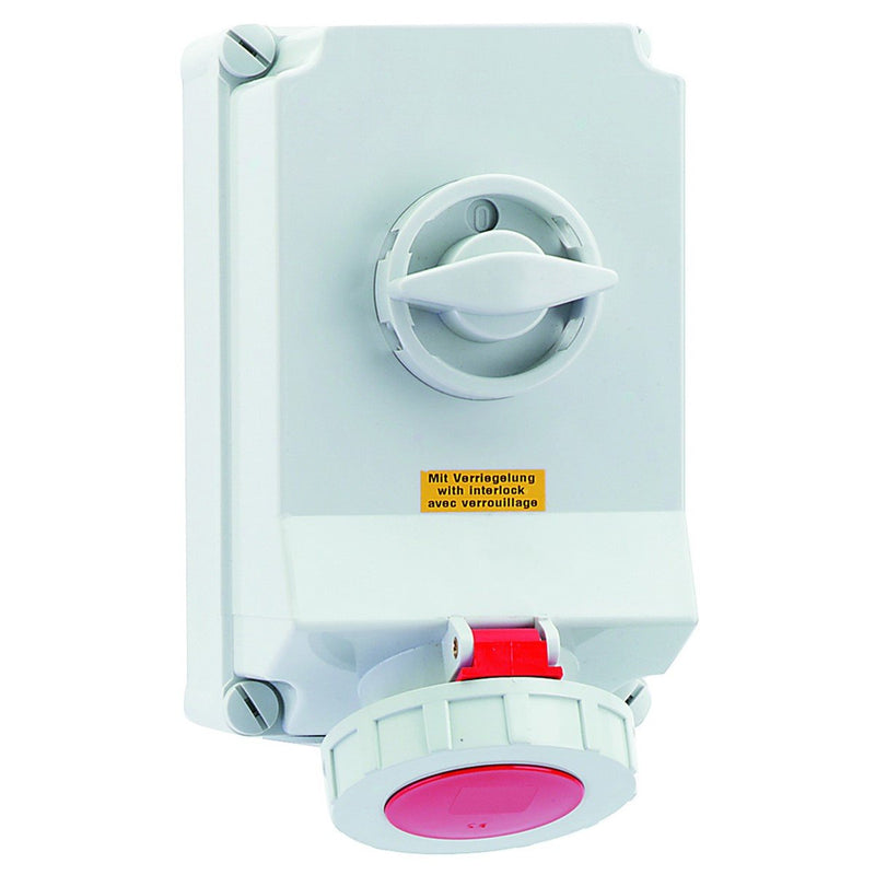 Bals Elektrotech - CEE-Steckdose abschaltbar, abgesichert (IEC 60309) Wandsteckdose abschaltbar 16604 verriegelt 63A 4p 4