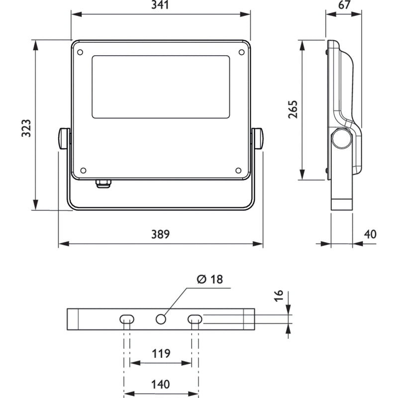 Philips Lighting - Downlight/Strahler/Flutlicht LED-Außenstrahler BVP125 LED #79979000 4000K