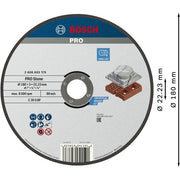 Bosch - Trenn-/Schleifscheibe PRO Stone Trennscheibe, 2608603179 180 x 3 x 22.23 mm