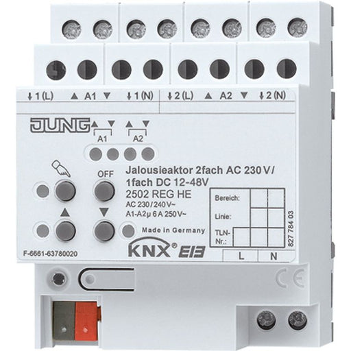 Jung - Bussystem-Jalousieaktor KNX Jalousieaktor 2502 REGHE REG Gehäuse 4TE