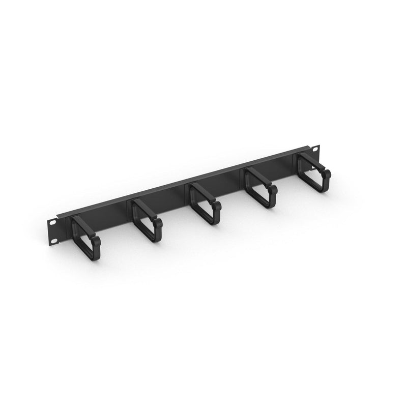 Enoc - Komponente für Verdrahtung, Kabeleinführung und -fixierung (Gehäuse/Schaltschr.) Kabelführungspanel 1HE 19" CPH 01-S Hybrid m.5Bügel sw