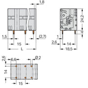 WAGO - Leiterplattenklemme 2626-3452 6mm² − 90 Stück