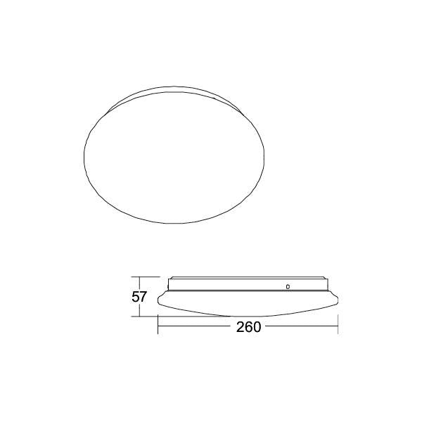 Brumberg Leuchten - Decken-/Wandleuchte LED-Anbauleuchte 12576073 3000K