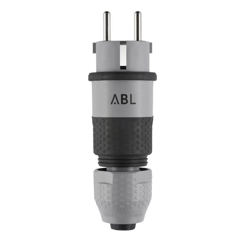 ABL - Schutzkontaktstecker Pro Stecker 100000070 1530 SK+F/B SV gr-sw
