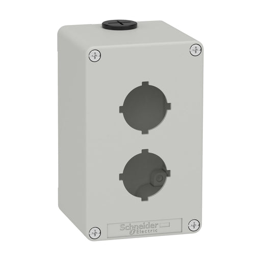Schneider Electric - Gehäuse für Befehls- und Meldegeräte Leergehäuse XAP, Metall XAPD2602 grau, für 2x30mm