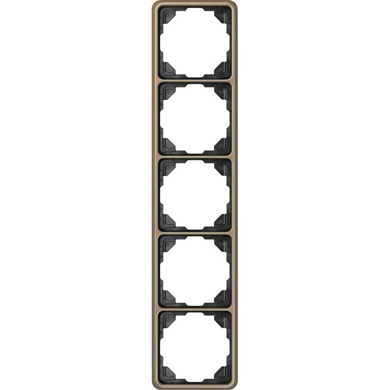 Jung - Abdeckrahmen Rahmen 5-fach gold brz CD 585 GB waage/senkrecht