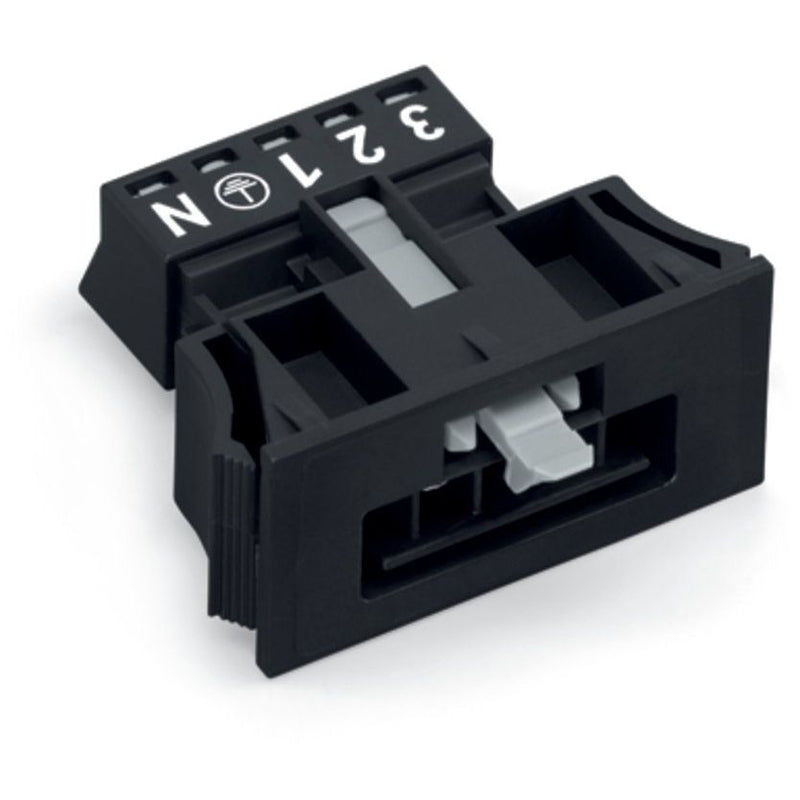 WAGO - Geräteanschluss für steckbare Gebäudeinstallation Snap-In-Stecker 890-715 5-polig,Kod. A,sw − 50 Stück