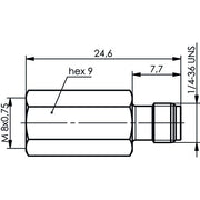 Telegärtner - Koax-Kupplung Adapter FME-SMA (M-F) 100025659 − 5 Stück