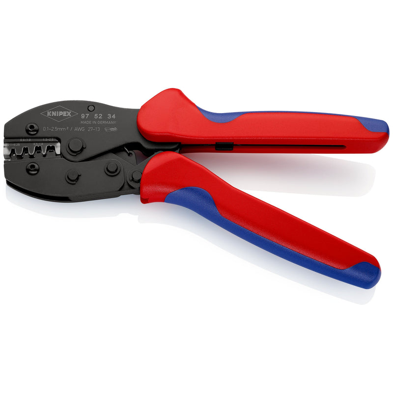 Knipex - Presswerkzeug Kabelschuhe/Verbinder, Aderendhülsen, Schirmanschluss PreciForce Crimpzange 97 52 34 PreciForce, 220mm