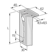 Pflitsch - Hängestiel für Kabeltragsystem Hängestiel GK HS X14 460 S 460mm