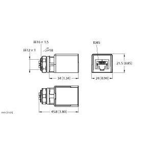 Turck - Zubehör/Ersatzteile für Steuerungen Adapter FKFDSX-RJ45SF-88
