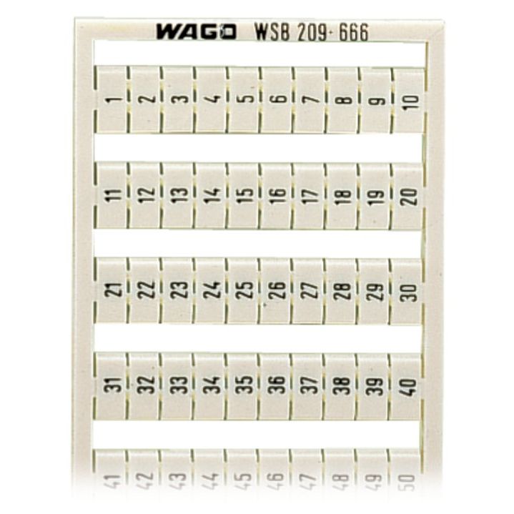 WAGO - Klemmenmarkierung WSB-Bezeichnungssystem 209-666 S: 1-50 (2x) − 5 Stück