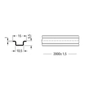 WAGO - Tragschiene Stahltragschiene 15x5,5mm 210-295 silberfarben