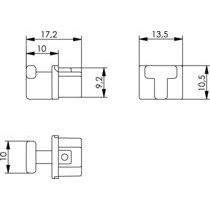 Telegärtner - Staubschutz für Steckverbindungen Staubschutzkappe 100021271 f.RJ45, bl RAL5015
