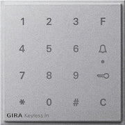 Gira - Bussystem-Zutrittskontrolleinrichtung Aufsatz Codetastatur alu 851365