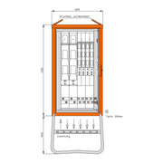 Walther Werke - Baustromverteiler Gruppenverteilerschrank WGV0072 173kVA, 5 NH-Abgänge