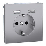 Merten - Steckdose SCHUKO-Steckdose MEG2366-6036 m.USB Ladegerät eds
