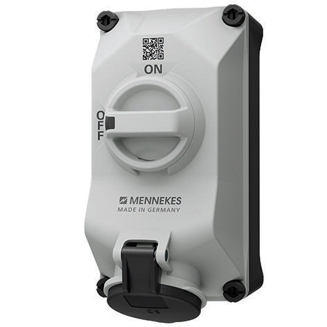 Mennekes - CEE-Steckdose abschaltbar, abgesichert (IEC 60309) Wandsteckdose 5701405G DUO R 16A4P5h 690V