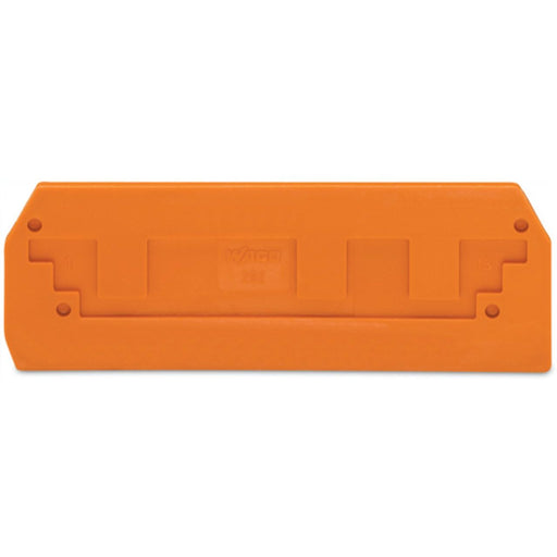 WAGO - Abschluss- und Zwischenplatte für Reihenklemme Zwischenplatte 282-339 orange, 2,5mm dick − 25 Stück