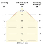 EVN Lichttechnik - Decken-/Wandleuchte LED-Anbauleuchte BALM12500125 3000/4000/5700K ws