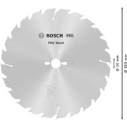 Bosch - Kreissägeblatt PRO Wood Kreissägeblatt, 2608640702 350 x 3,2 x 30 mm