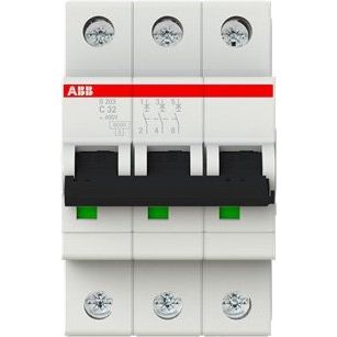 ABB Stotz S&J - Leitungsschutzschalter Sicherungsautomat S203-C32 6kA 32A C 3p