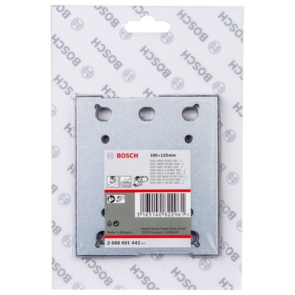 Bosch - Systemzubehör für Schleifen/Polieren (Akku/elektrisch/Druckluft) Schleifplatte, 110 x 2608601442 100 mm, mit Filz