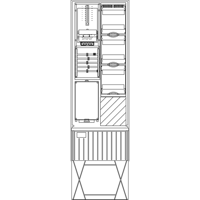 Elsta Mosdorfer - Zähler-Komplettschrank Zähleranschlusssäule ZS341.W2.48 A340 W2 1Z 3.HZ 48TE
