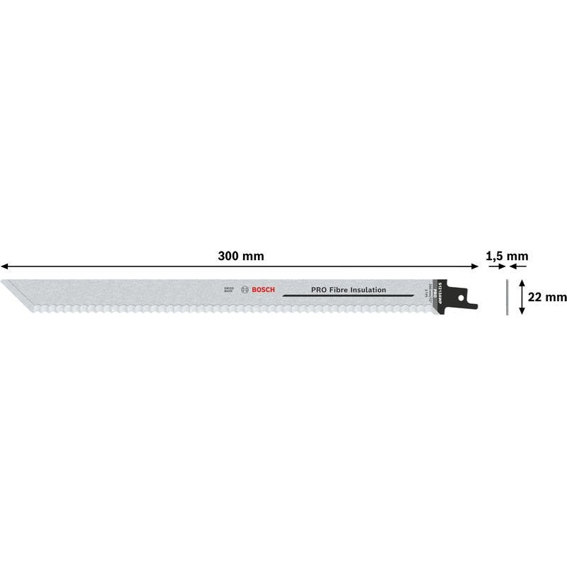Bosch - Säbelsägeblatt PRO Fibre Insulation 2608635528 S1213AWP Blatt 1,5 x