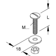 Niedax - Maschinenschraube/Bolzen Becherschraube M6 BKM 6X30 E4 L=30mm − 100 Stück