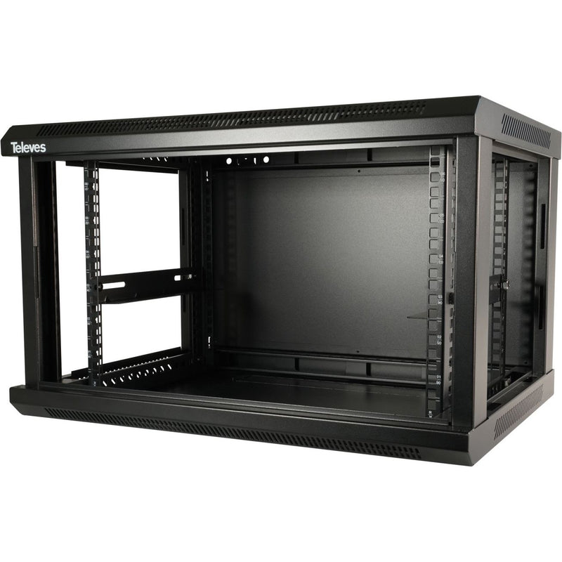 Televes - Leergehäuse 19" Netzwerkschrank MSR196B 6HE 600x450mm dem