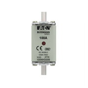 Eaton - Messersicherung Sicherungseinsatz Nieders. SICHERUNG #100NHG00B 100A AC 500V 120kA − 3 Stück