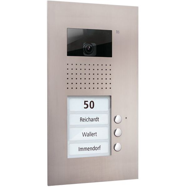 TCS Tür Control - Türstation für Türkommunikation Video color Außenstation V AVU14030-0030 PUK 3 Tasten 1-spalt