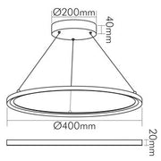 Nobile - Pendelleuchte LED Pendel-Panel 1584011011 840 DALI