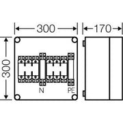Hensel - Sicherungskasten Sicherungsgehäuse Mi 4250 2xNH00 3p. 125A+PE+N