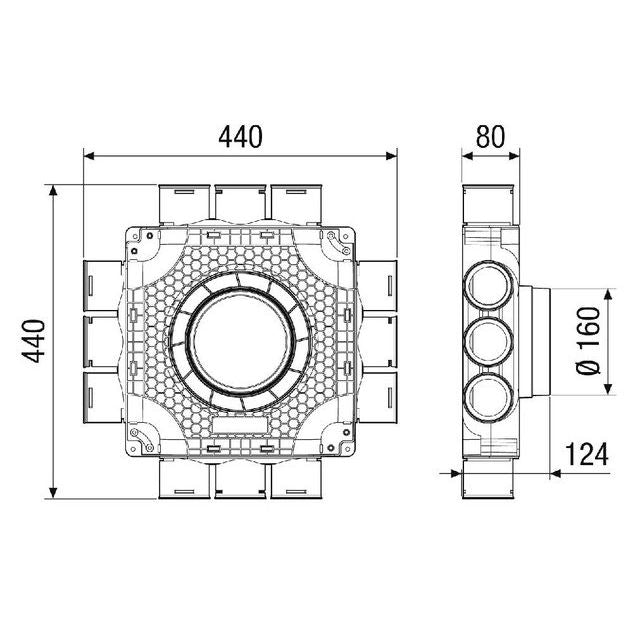 Maico - Luftverteilkasten Luftverteiler MA-FV12-63 Nennweite 63