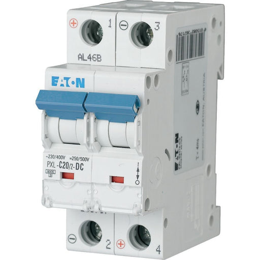 Eaton - Leitungsschutzschalter LS-Schalter m.Beschrift. PXL-C20/2-DC C 20A, 2p