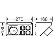 Hensel - Pultsystem FP Connection Box FP CB 216 für den Geräteeinbau