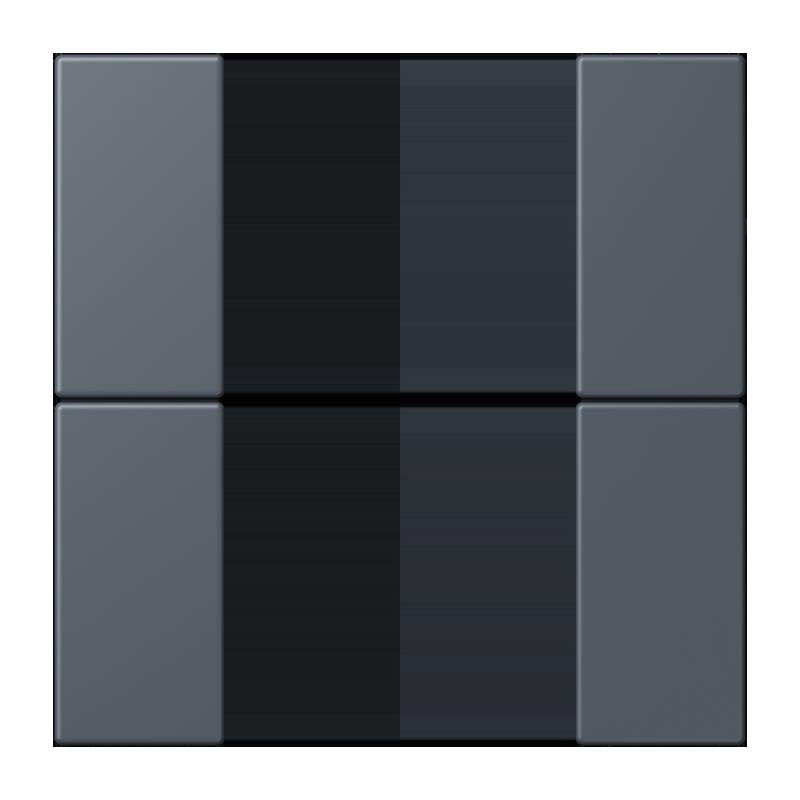 Jung - Abdeckung/Bedienelement für Installationsschalterprogramme Tastensatz 2fach LC 502 TSA 262 gris fonce 59