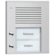 TCS Tür Control - Türstation für Türkommunikation Audioaußenstation1-reihig PDS02-EN/04 2 Tasten AP silber