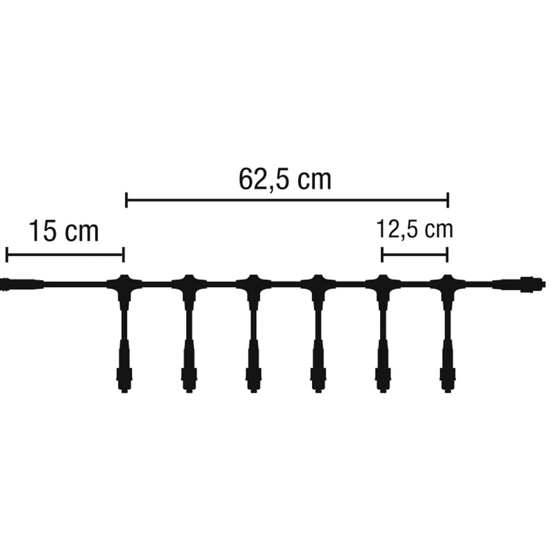 Scharnberger+Hasenbein - Elektrisches Zubehör/Ersatzteile für Leuchten Verteilerdose QuickFix 58148 7 Ausgänge schwarz